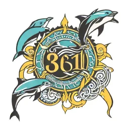 311 Logo Teal And Black With Dolphins And 1984