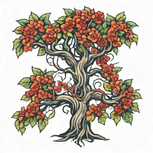 Tree Intertwined Symbolizing The Client's