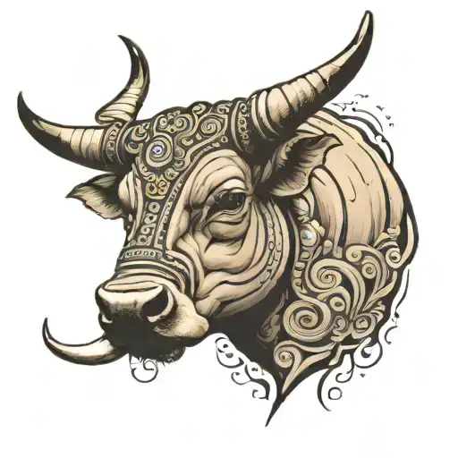 Nandi Bull Inner Bicep Realistic