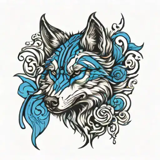 Thin Blue Line Wolf