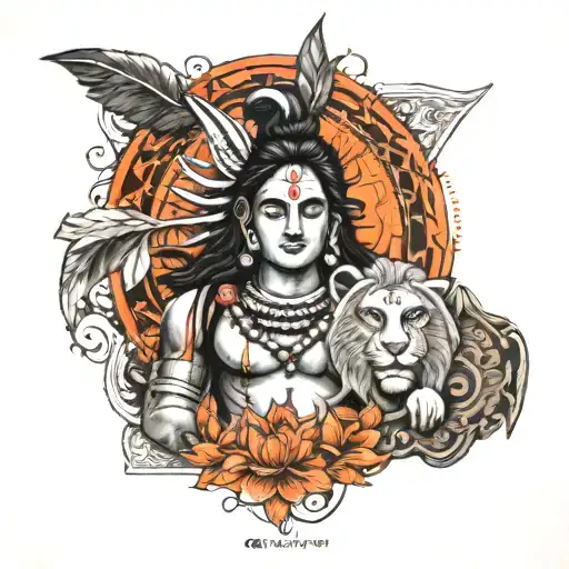 Arm Band With Lord Shiva And My Father Elements In It