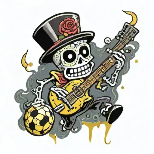 Day Of The Dead Spongebob With Soccer Ball