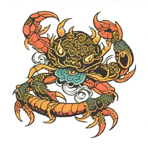 Japanese Crab Dragon Cancer Star Sign