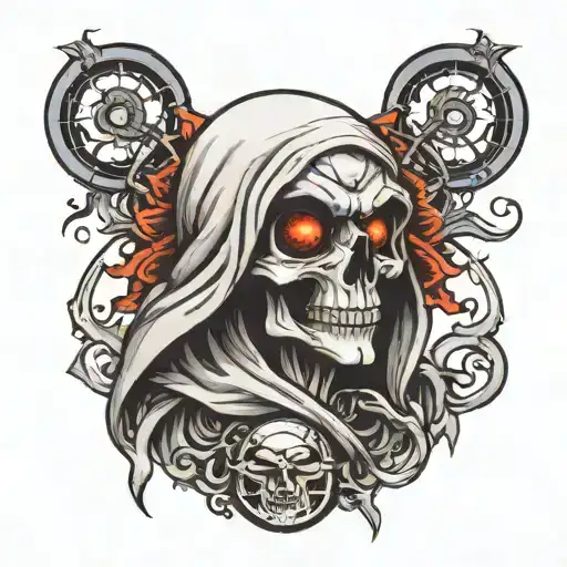 Reaper With Third Eye Symbol Integrated