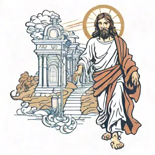 Jesus Christ Walking Towards