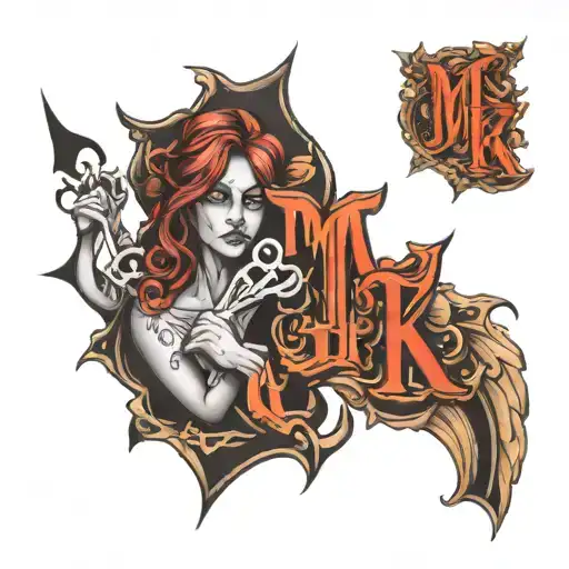 Brother Sister Bond With Letter Mk