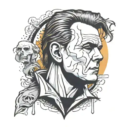 Halloween Michael Myers Face Split