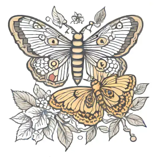 Matching Moth And Tree