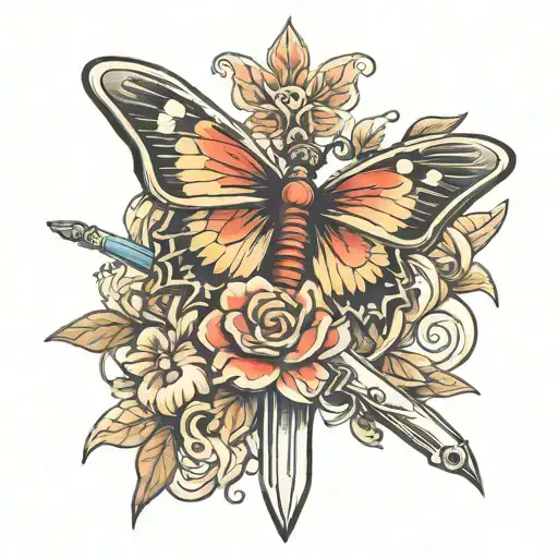 Sword With Butterfly Handle