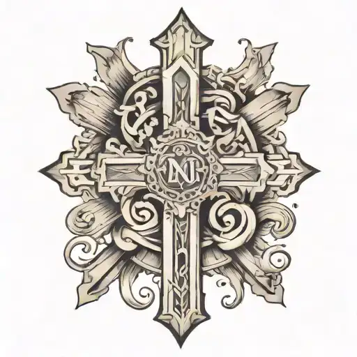 Cross With Roman Numerals