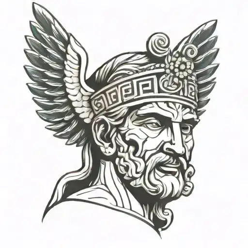 Pain And Greek Statue