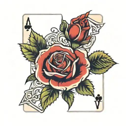 Playing Cards Making A Rose