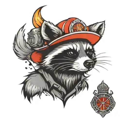 Firefighter Raccoon