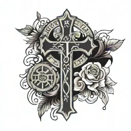 Roman Numerals With Cross