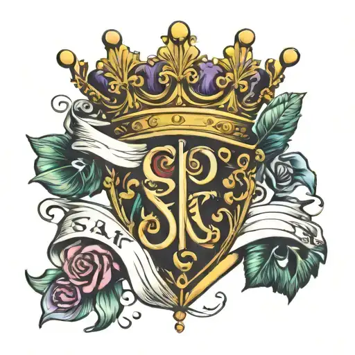 The Letters S&k With A Crown