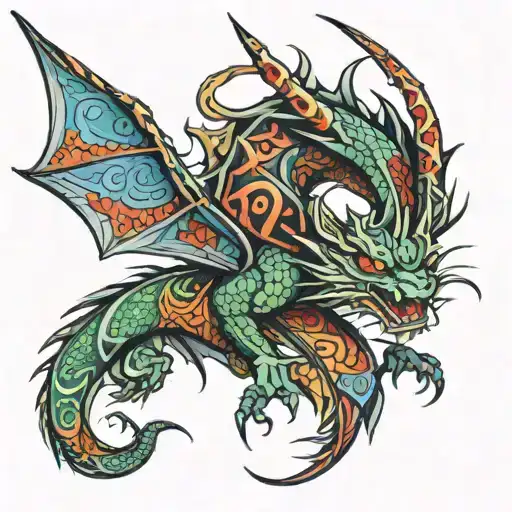 Dragon And Tribal Designs