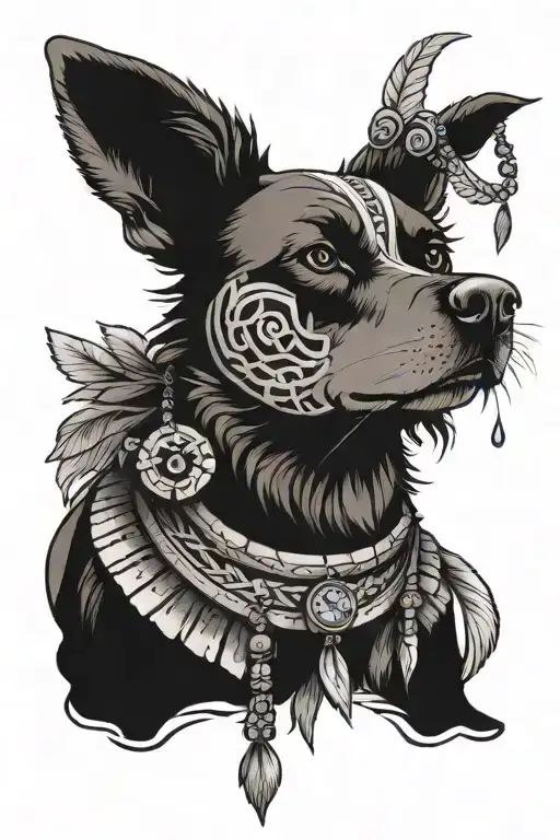Dog In Shaman Wear My Heart