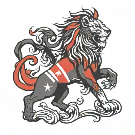 Trinidad Flag And Lion