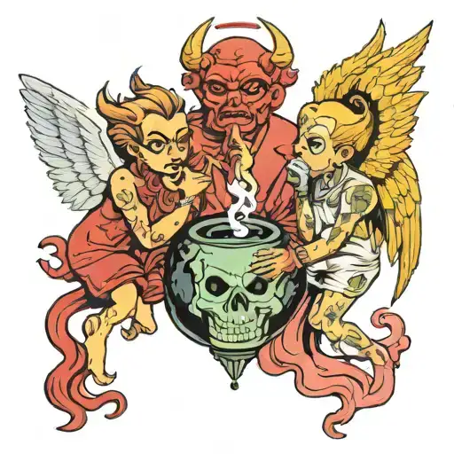 Angel And Demon Smoking Bulbuoyator