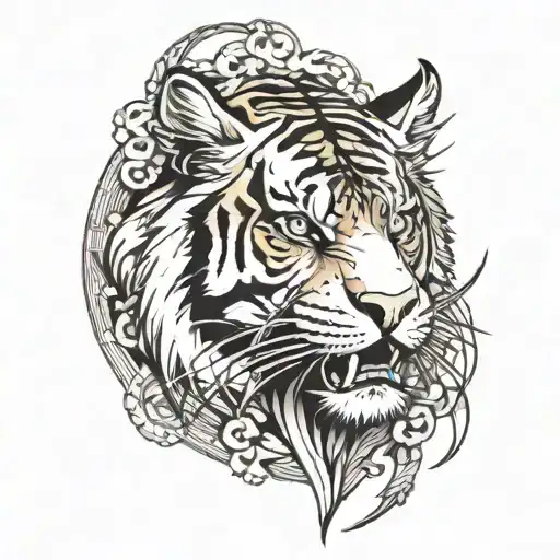 Tiger With Lightning Bolt Whiskers