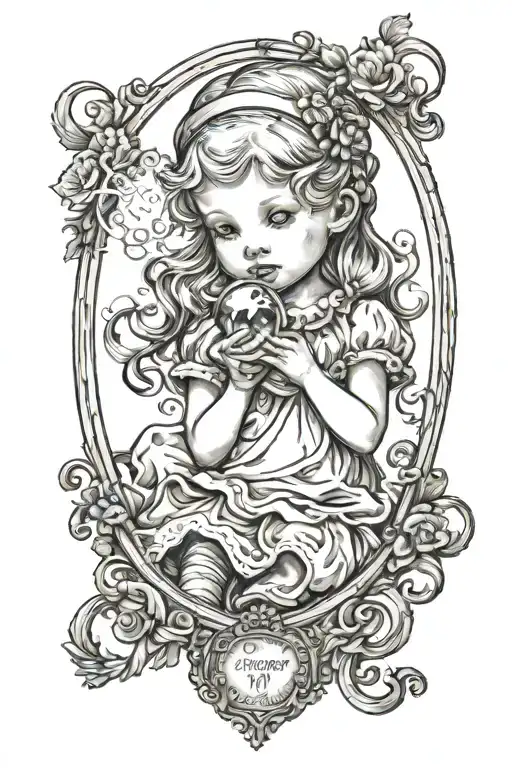 Precious Moments Little Girl Blowing Bubble In A Antique Oval Fram