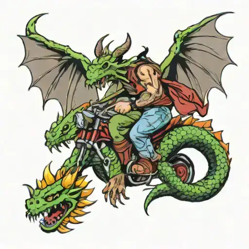 Grand Theft Auto Riding On A Dragon