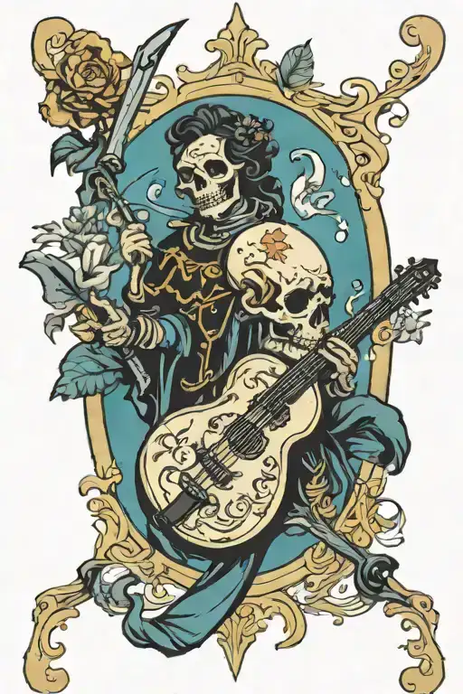 Bard Death Tarot Card