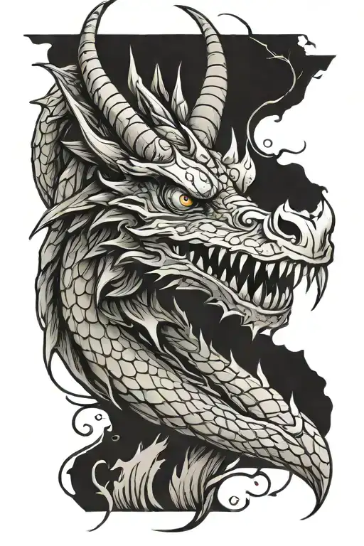 A Dragon Staring At You Menacingly