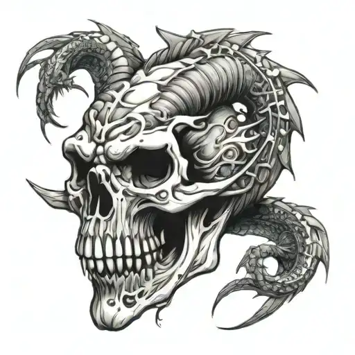 Skull Dragon Wrapped