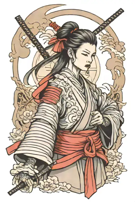 Female Samurai Standing