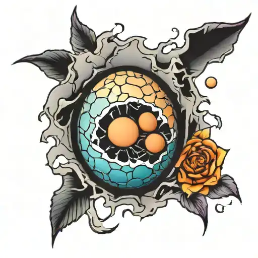 Cracked In Half Globe Like An Egg