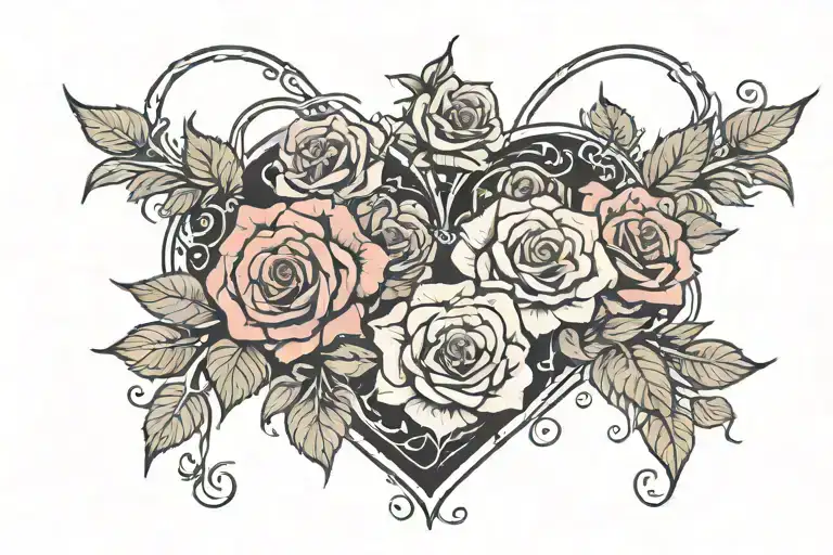 Heart And Roses Dark For Cover