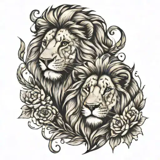 Lion And Lioness Couple