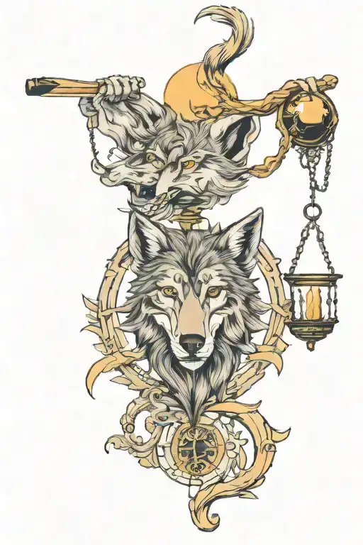 Wolf And Libra Zodiac Sign
