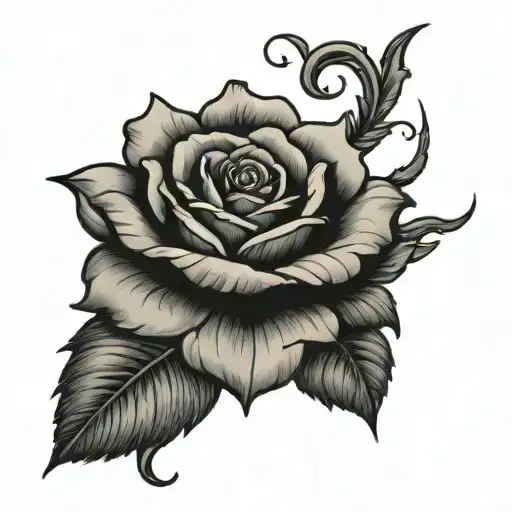 One Horizontal Rose