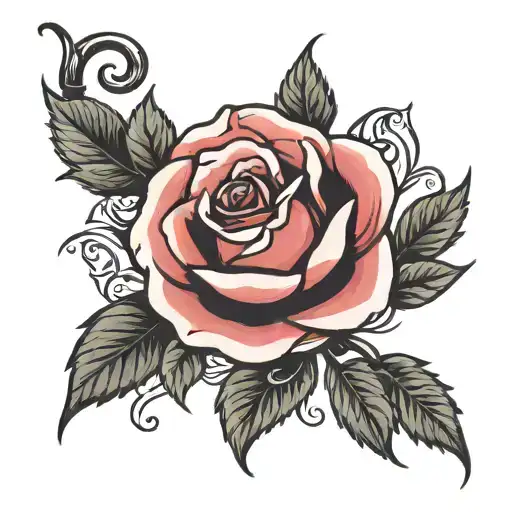 Rose With 'Adina' On The Stem