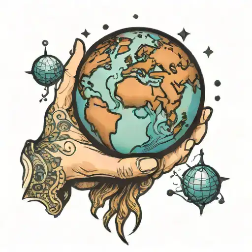 Hand Holding Planet Earth Globe