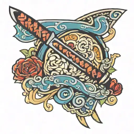 Katana And Blue Licorice