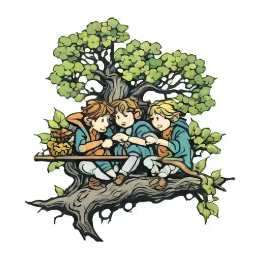 Hobbits Sitting In Tree