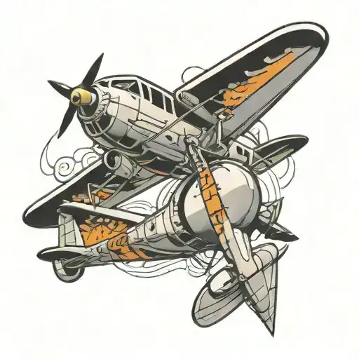 Airplane And Life Line