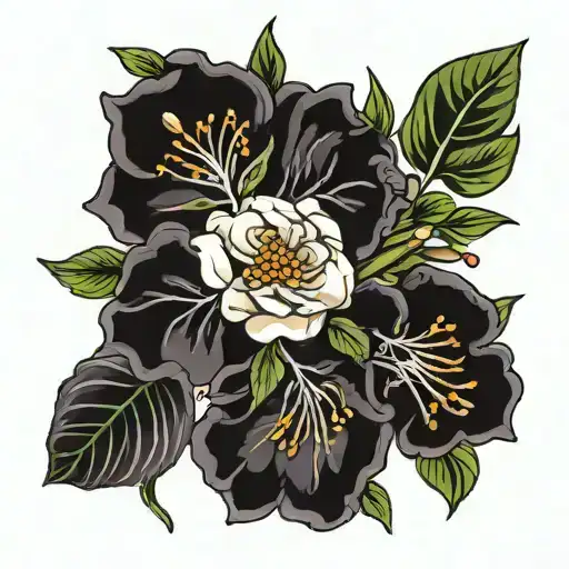 January December October Birth Flowers Intertwined