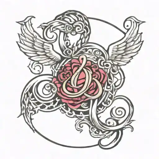 D A Initial With Love Amd Eternal Symbol Intertwined