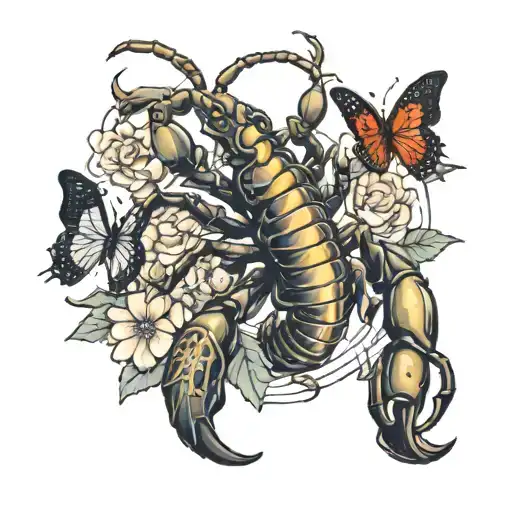 Scorpion And Butterfly Combine