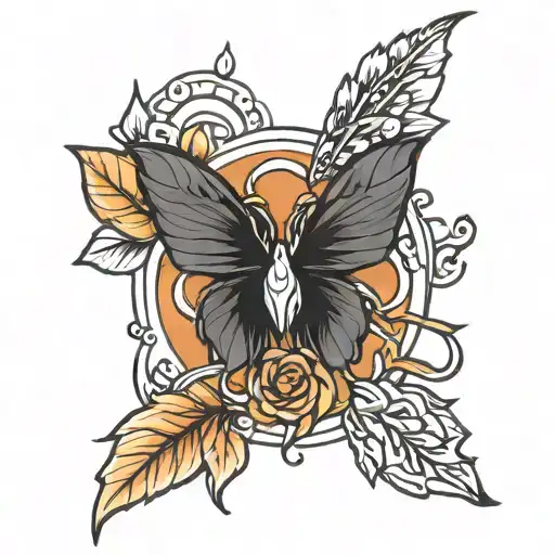 Line Art Tattoo Design