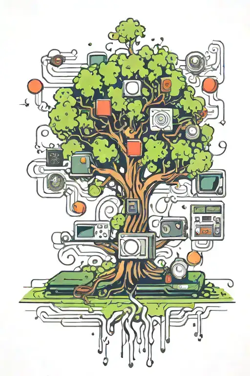 Tree And Computer Circuit Board Design