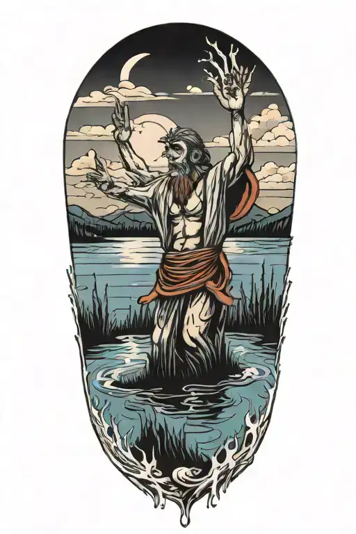 Arm Rising From Lake