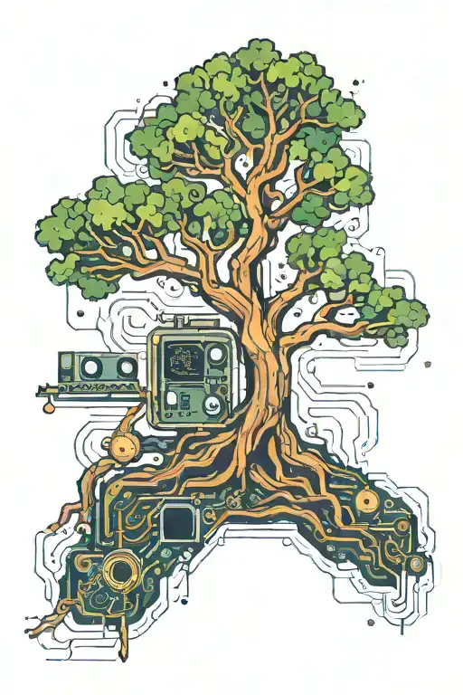 Tree And Computer Circuit Board Design Incorporating