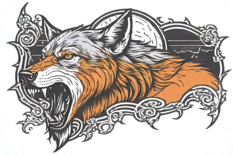 Black And White Lone Wolf Howling