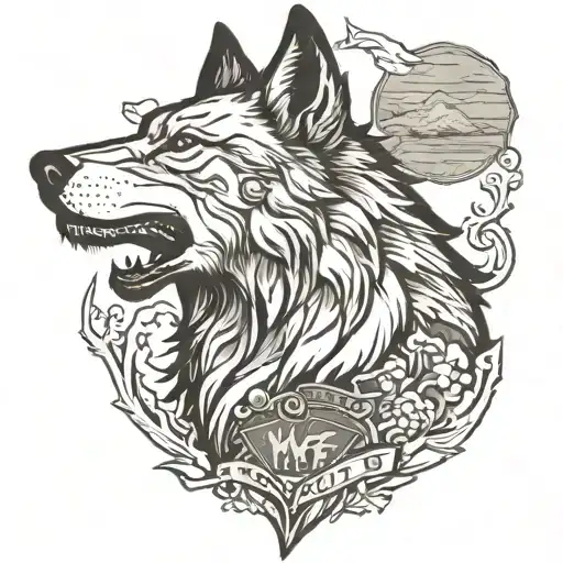Outline Of The State Of Nevada With Wolf Head Profile Howling