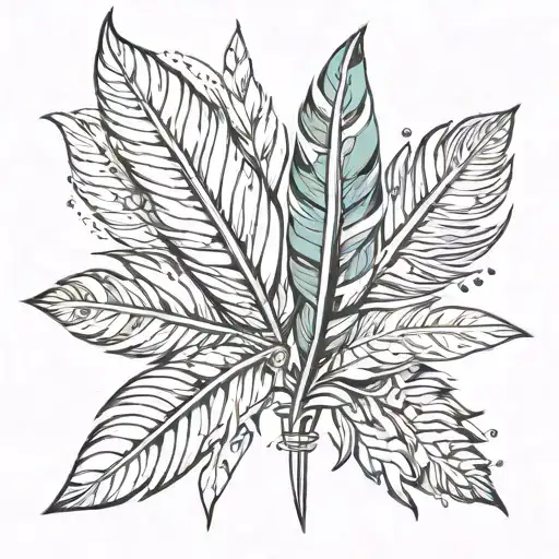 Feathers Leaf Geometric